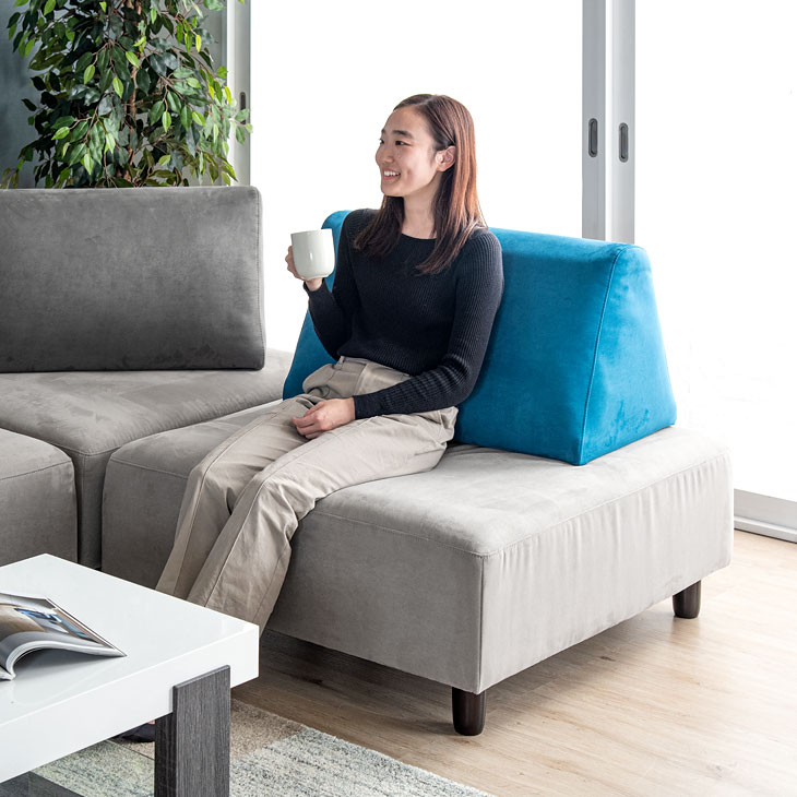 楽天市場】1Pソファ + 背クッション セット ソファー 一人用 1P