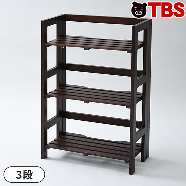 楽天市場】YAMAZEN ( 山善 ) 天然木パタパタ ラック( 3段 )／TNP-3