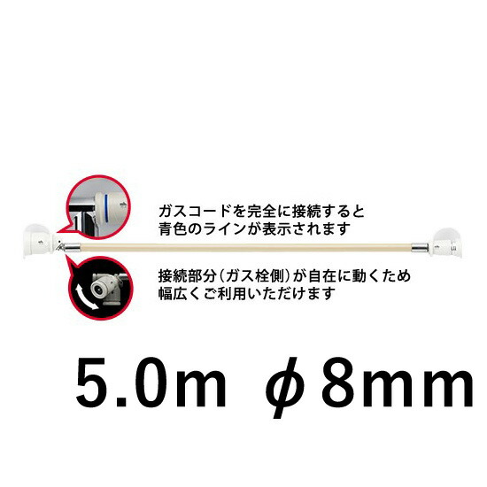 楽天市場】ガスコ−ド （5.0m） rgh-50k（メーカーリンナイ）の通販