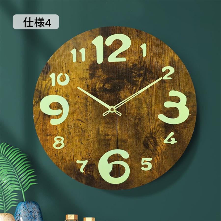 楽天市場】壁掛け時計 木製 夜光 壁掛け 静音 掛け時計 おしゃれ 暗く