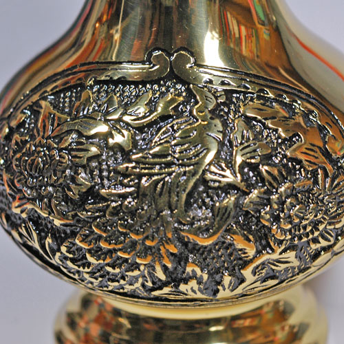 楽天市場】【風水】銅花瓶 孔雀 h18 : 天宝堂