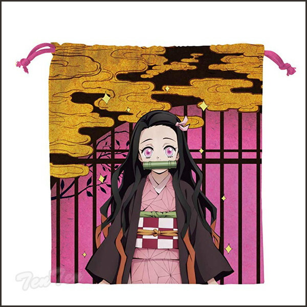 楽天市場】鬼滅の刃 巾着 竈門 禰豆子 かまど ねずこ 【即納品】 きめ