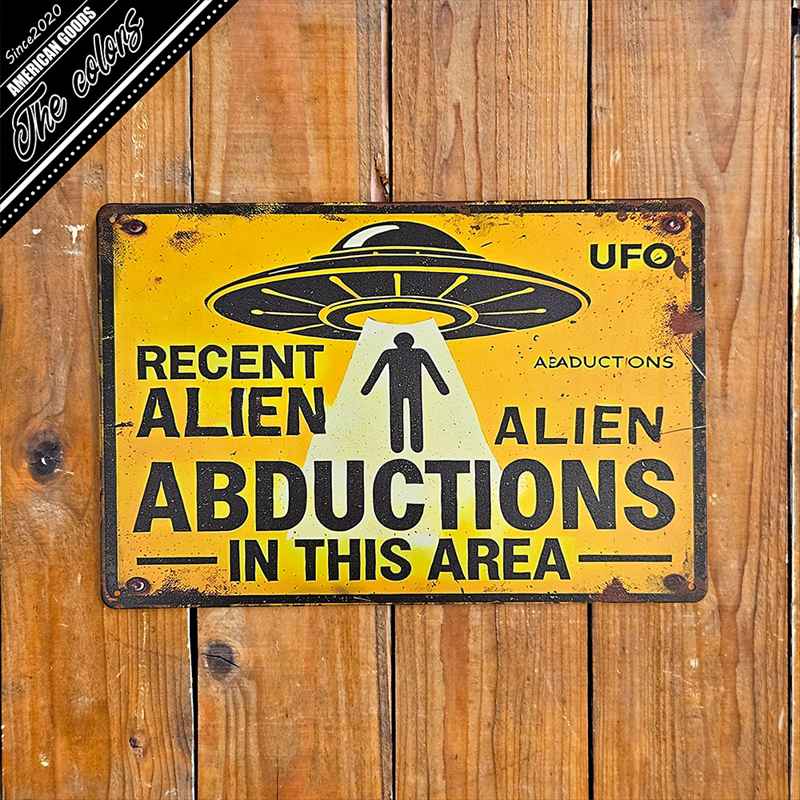 楽天市場】アメリカン雑貨 サインプレート ブリキ看板 UFO 宇宙人