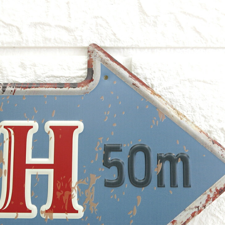 楽天市場】アメリカン雑貨 サインプレート ブリキ看板 矢印 トロピカル