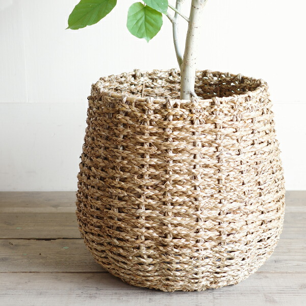 楽天市場】鉢カバー 10号 10号鉢がすっぽり 手編みバスケット 送料無料
