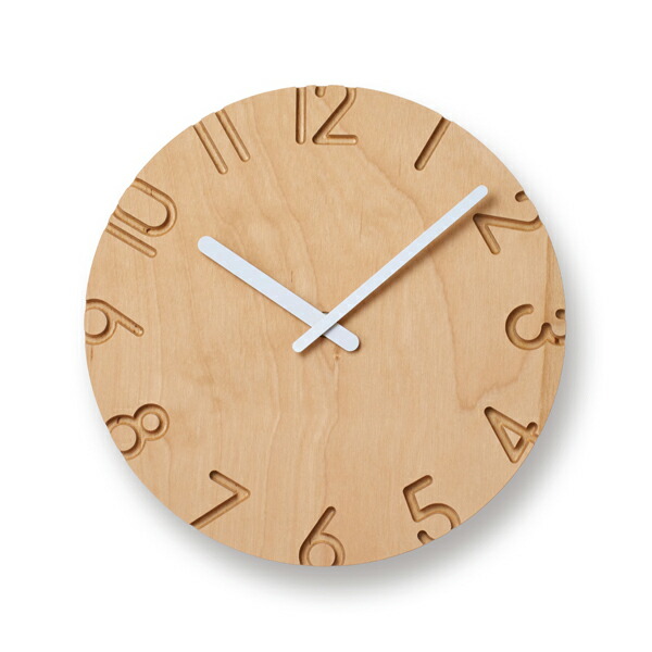 楽天市場】タカタレムノス カーヴド 掛時計 ウッド バーチ クロック