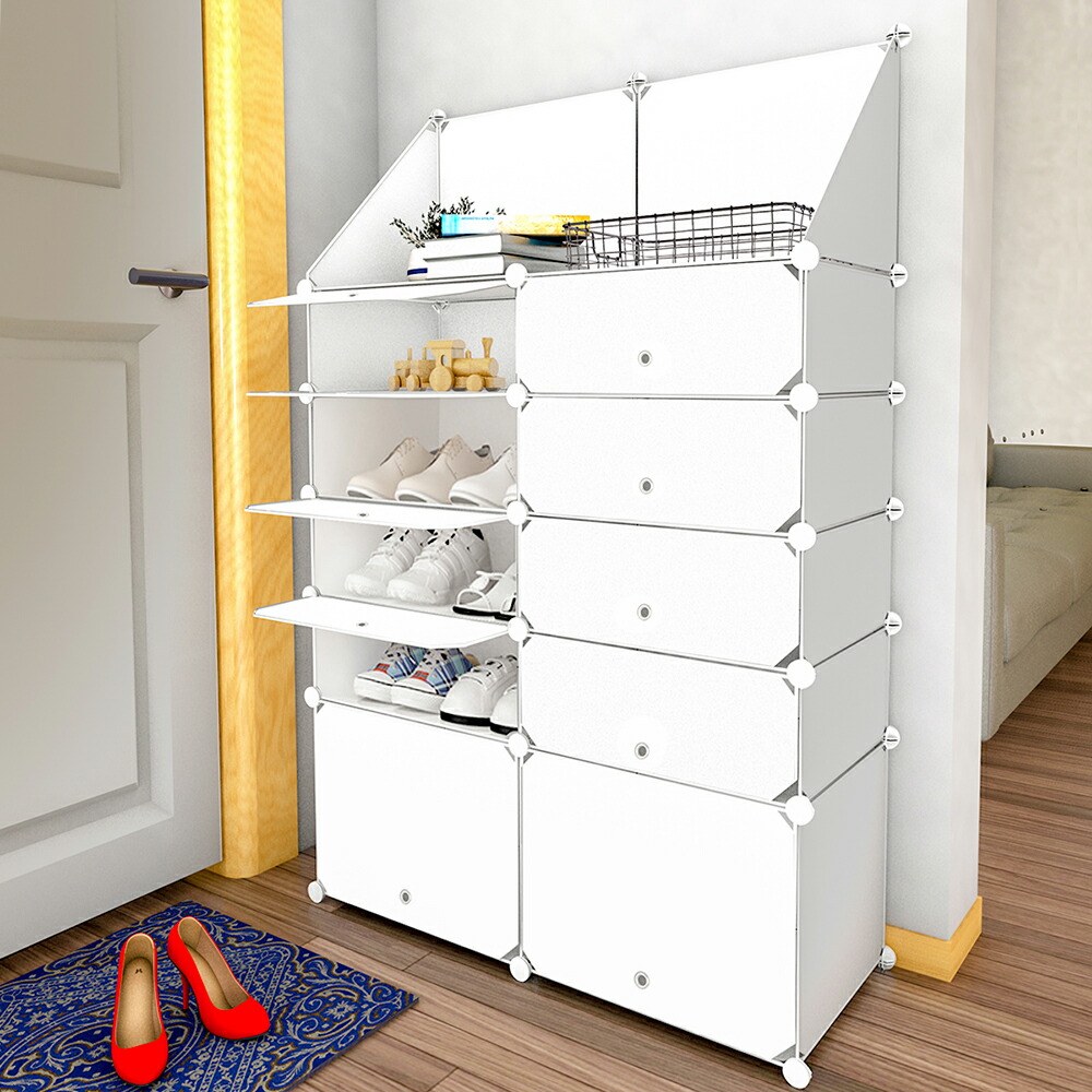 楽天市場】シューズボックス 下駄箱 DIYブーツラック 組み立て式 靴箱