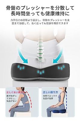 楽天市場】Gadeel 低反発 座布団＆腰クッション 2点セット 人間工学