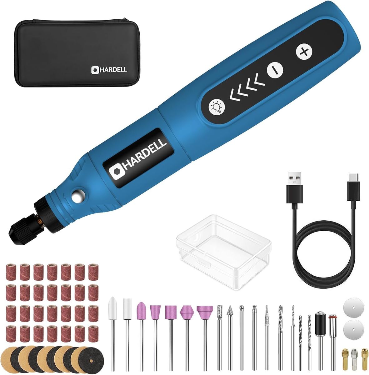 楽天市場】HARDELL ミニルーター 充電式 リューター 3.7V 5段変速 最高