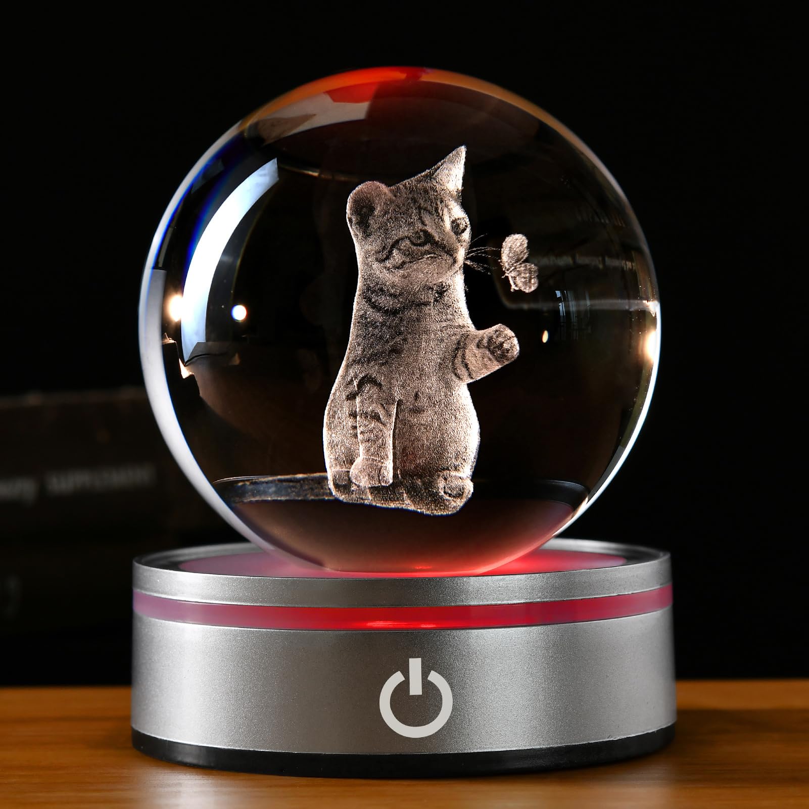 楽天市場】IFOLAINA 誕生日 プレゼント 3D可愛い猫 クリスタル ボール