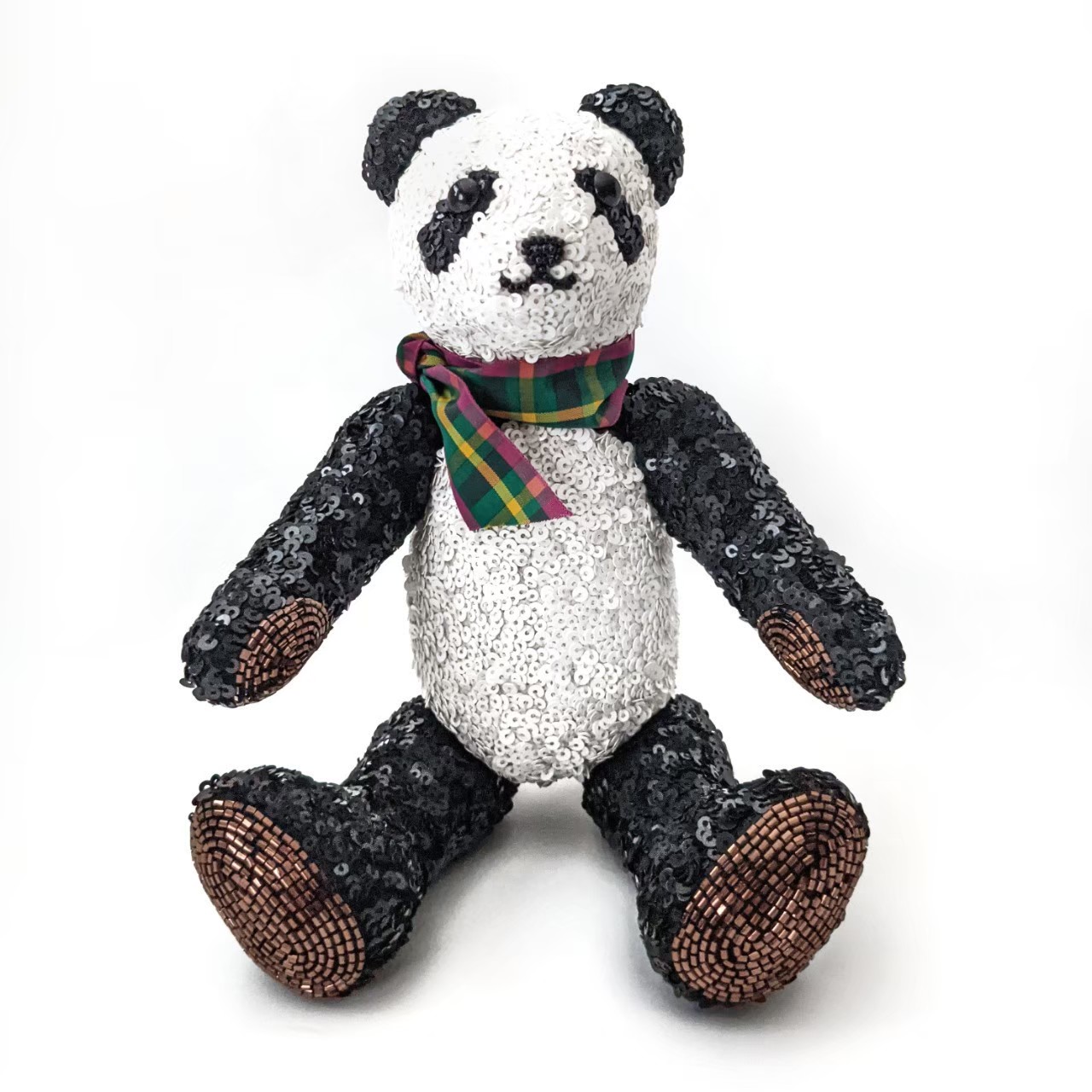 楽天市場】チリア ビーズとスパンコール刺繍のパンダ Mサイズ : 田川