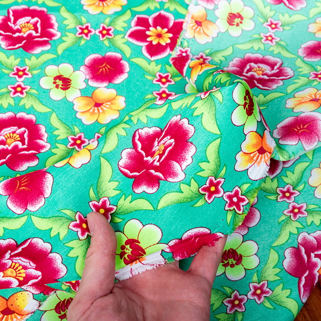 楽天市場】SuperSale 〔1m単位切り売り〕アジアのレトロ花柄