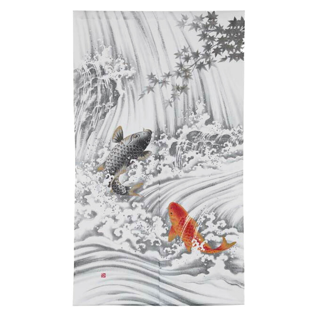 楽天市場】【 のれん 鯉の滝登り 】 暖簾 カーテン 鯉 滝登り 伝統和柄