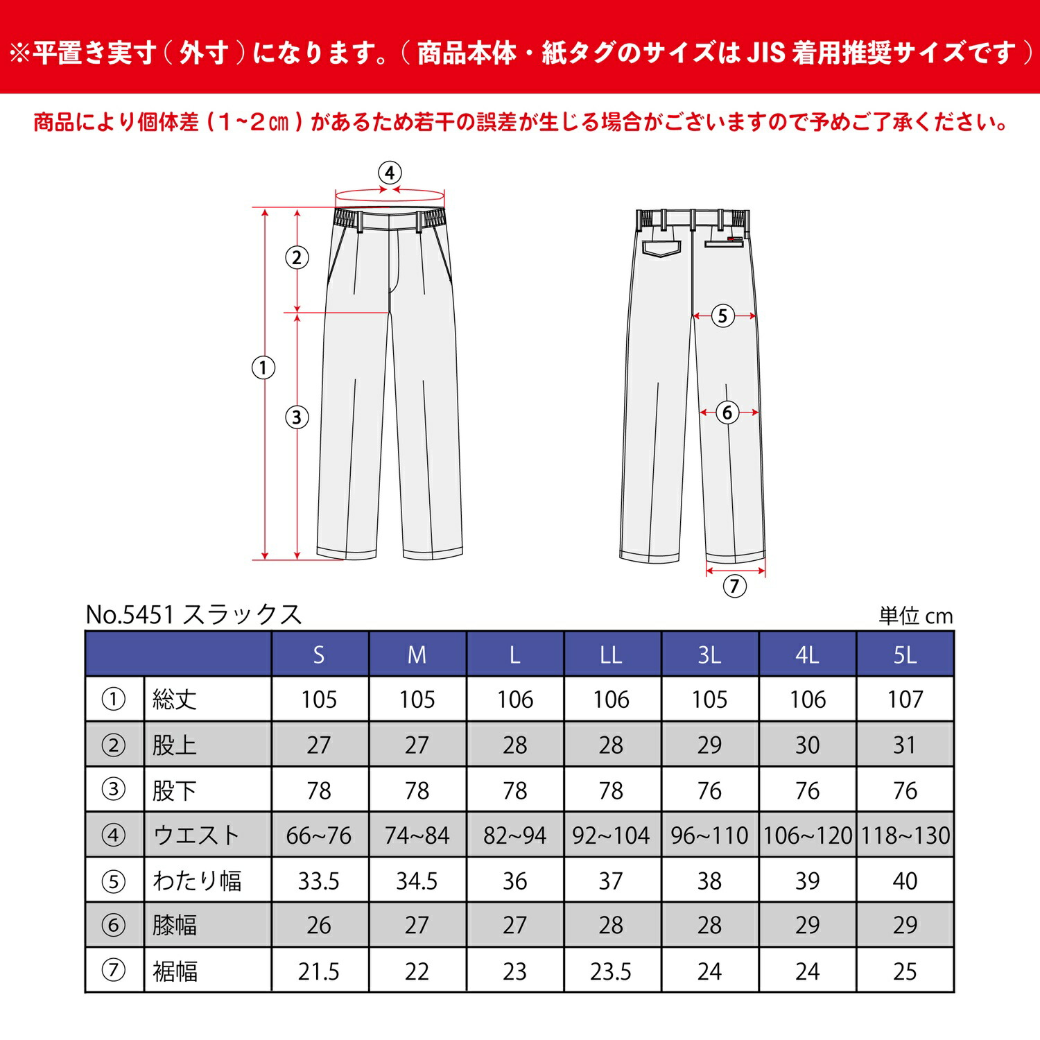 楽天市場】作業着 ズボン スラックス 【公式・直販】 夏用 作業服【7