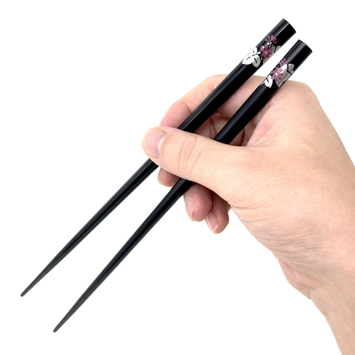 楽天市場】【輪島うるし箸 輪島市花 雪割草 1膳 黒/朱】塗箸 御箸 お箸