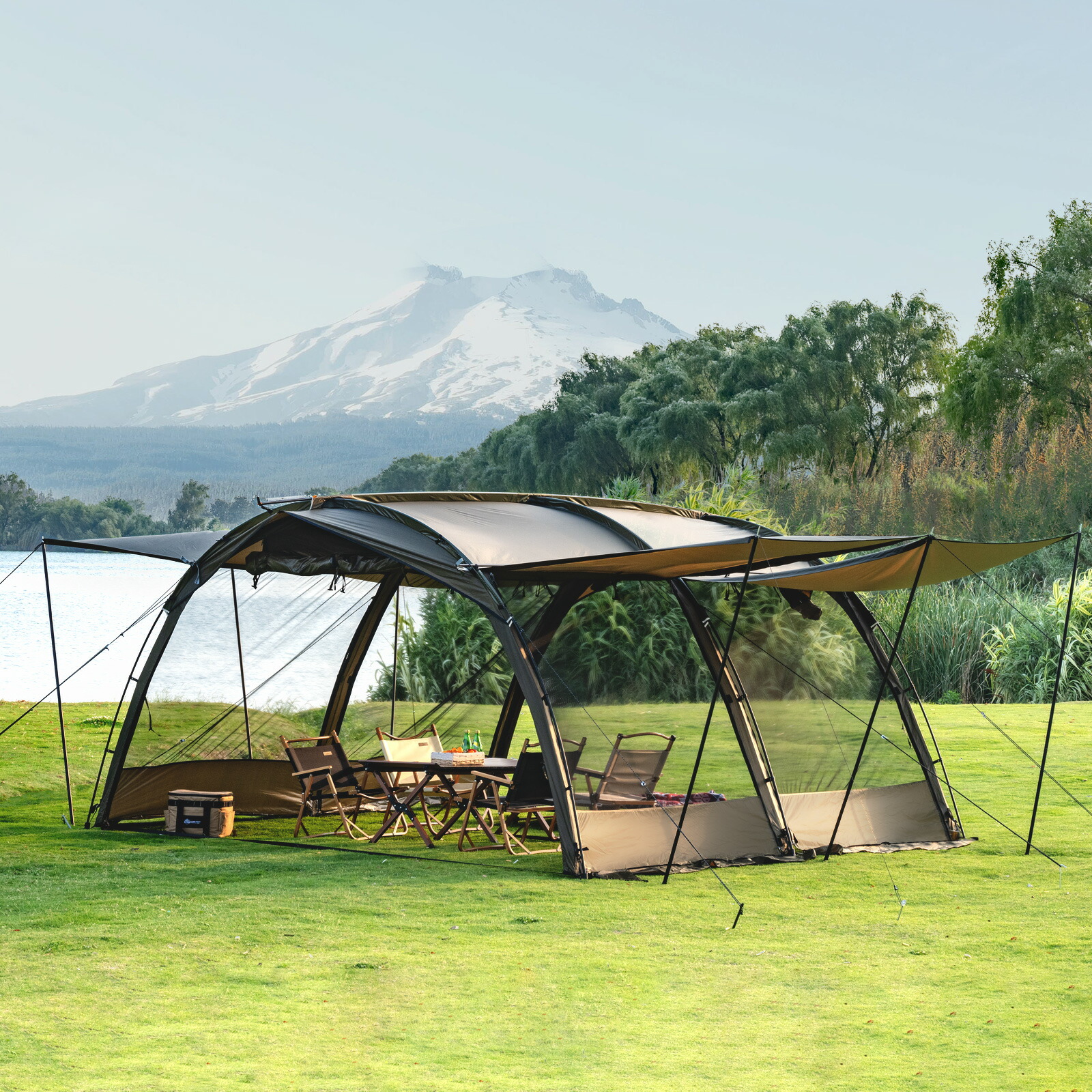 楽天市場】【TOMOUNT公式】TOMOUNT トンネルテント 2ルーム 2~4人用