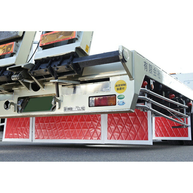 楽天市場】雅 泥除け NEW絆 長たれ3分割 3枚セット 白フチ赤 2t標準/2t