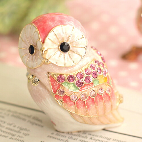 楽天市場】【正規品】 ジュエリーボックス Lフクロウピンク ピィアース