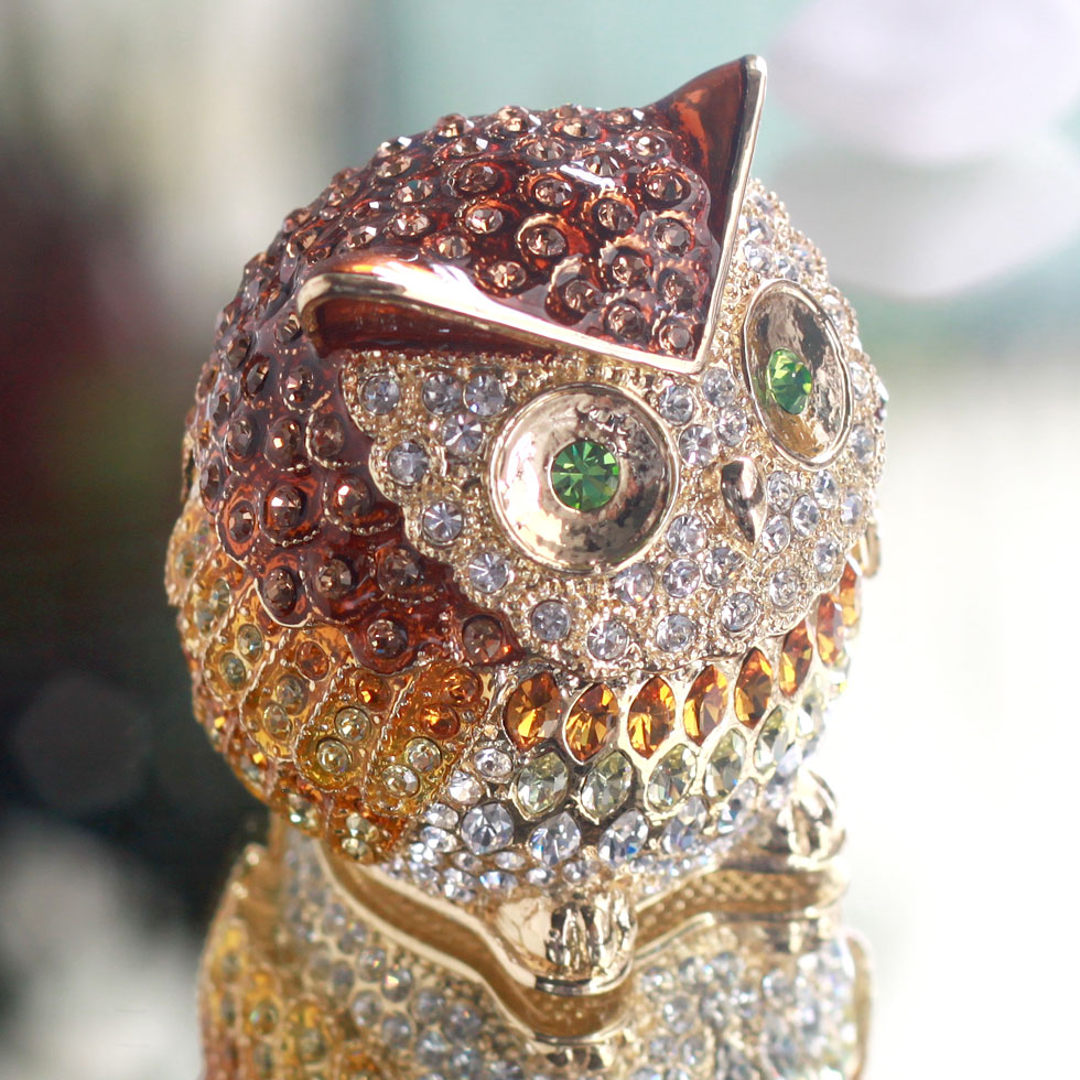 楽天市場】【正規品】 ジュエリーボックス リーフクリスタルオウル