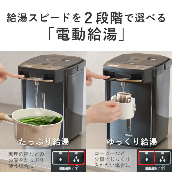 楽天市場】タイガー 電気ポット 2.2L 蒸気レス VE電気まほうびん