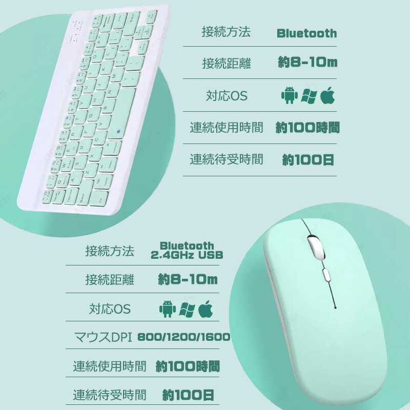 楽天市場】【スーパーセール期間P10倍】Bluetooth キーボード マウス