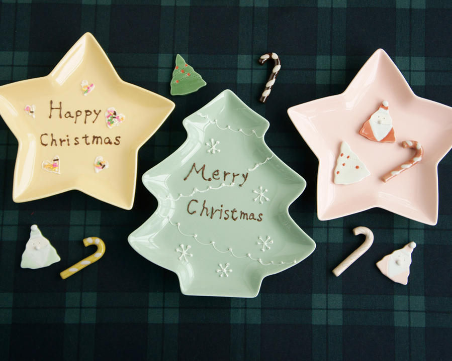 楽天市場】クリスマス ツリープレート ホワイトツリー型 白い食器 白