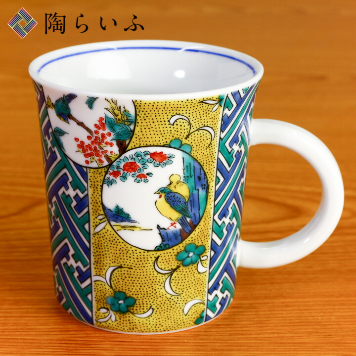 楽天市場】九谷焼 マグカップ 吉田屋風丸紋間取/青郊窯＜和食器