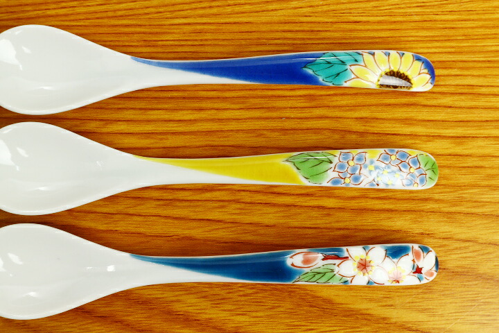 楽天市場】九谷焼 スプーンセット 四季の花/青郊窯＜和食器 スプーン