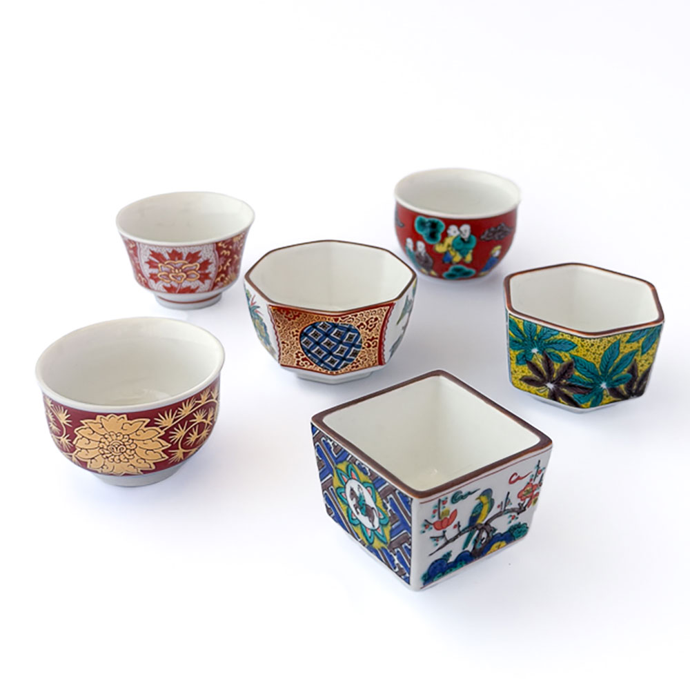 レトロ 陶器灰皿 九谷焼 泰幸窯 春夏秋冬 レトロ 陶器灰皿 九谷焼 泰幸