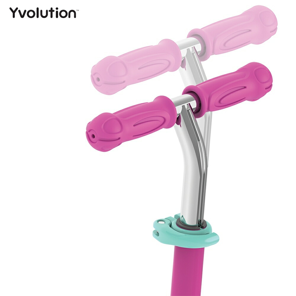 楽天市場】YVOLUTION YGLIDER 3in1 キックスクーター ピンク ハンドル