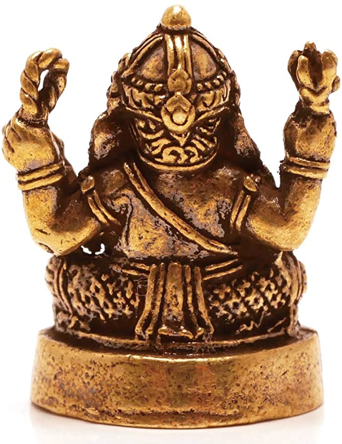 楽天市場】開運 ガネーシャ 真鍮製 置物 タイ 王国 製 お守り : スリー