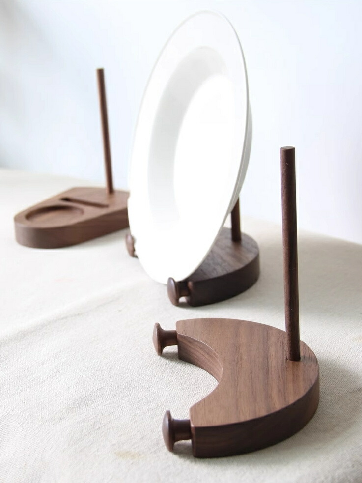 楽天市場】皿立て 木製 皿たて お皿 スタンド デスプレイスタンド 天然