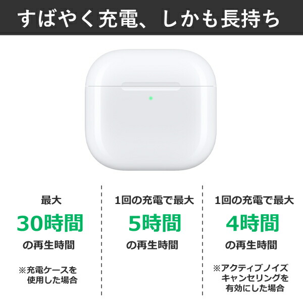 楽天市場】Apple AirPods 4 MXP93J/A アクティブノイズキャンセリング