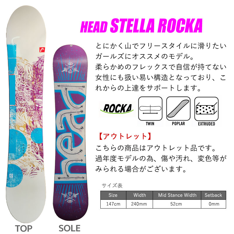 楽天市場】【アウトレット】スノーボード レディース HEAD 13-14