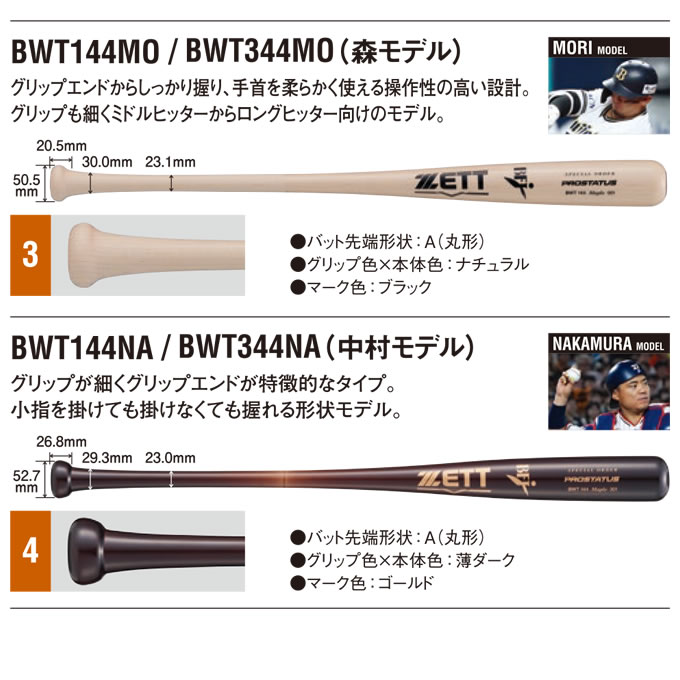 楽天市場】＜受注生産＞ゼット（ZETT） BWT344 軟式用木製オーダー