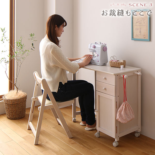 楽天市場】パソコンデスク チェアセット 約幅88cm ブラウン 折りたたみ