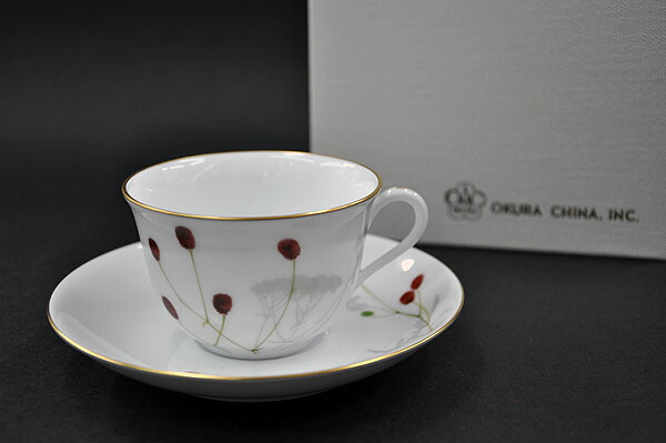 楽天市場】大倉陶園 吾亦紅(われもこう)カップ&ソーサー (1客/碗皿