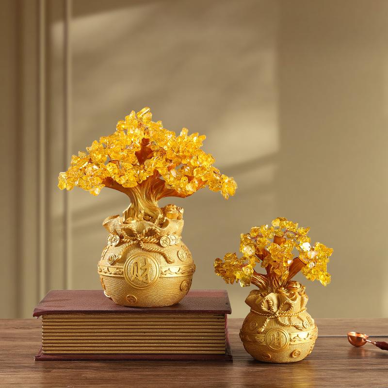 楽天市場】招財樹 金のなる木 黄水晶 シトリン 風水アイテム