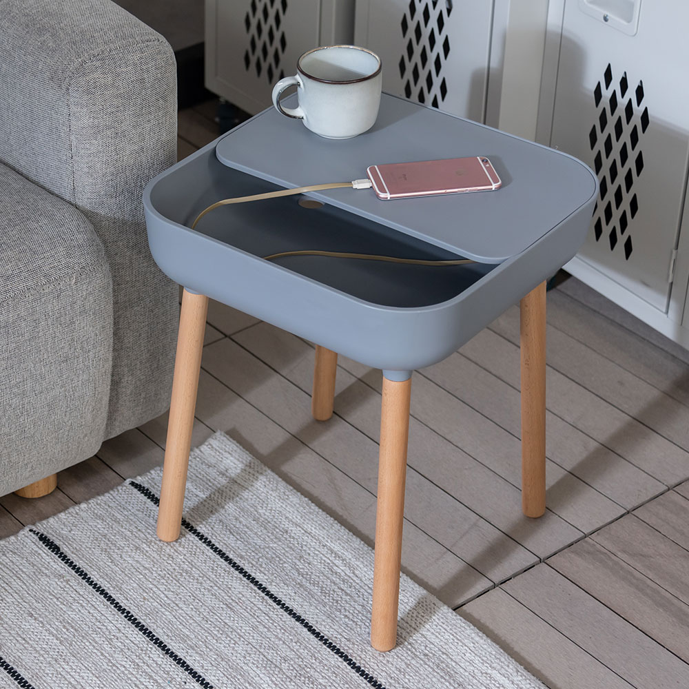 楽天市場】☆500円クーポンあり☆ 'サイドテーブル グレー 灰色