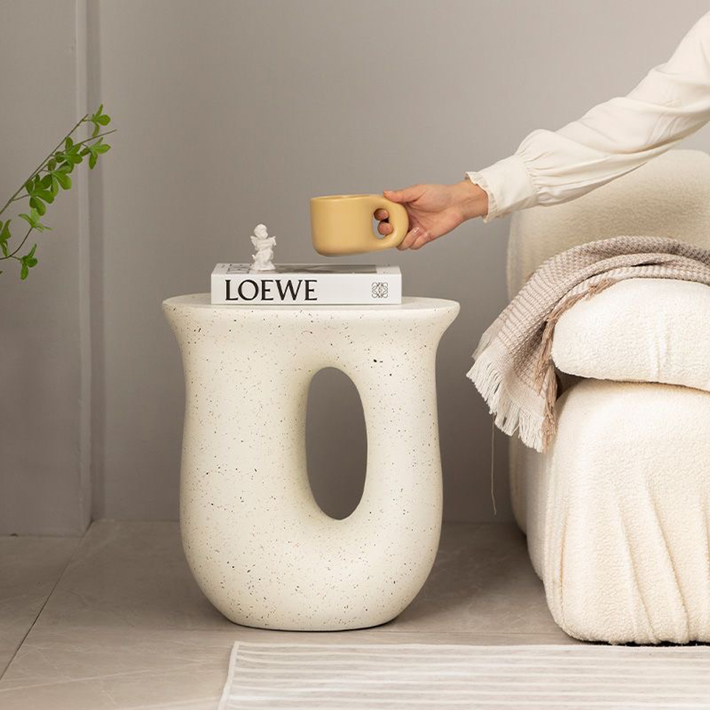 楽天市場】UNHO サイドテーブル セメント ソファテーブル スツール