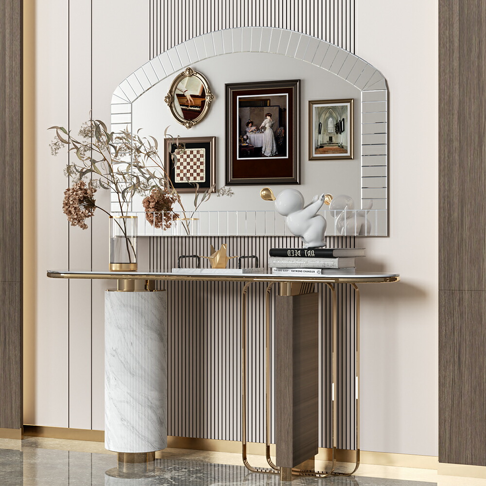 楽天市場】UNHO 鏡 壁掛け ウォールミラー アーチ型 壁掛けミラー 洗面