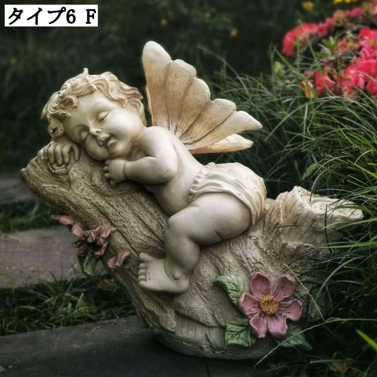 楽天市場】かわいい 天使 置物 置物 ガーデンエンジェル 彫刻 フラワー