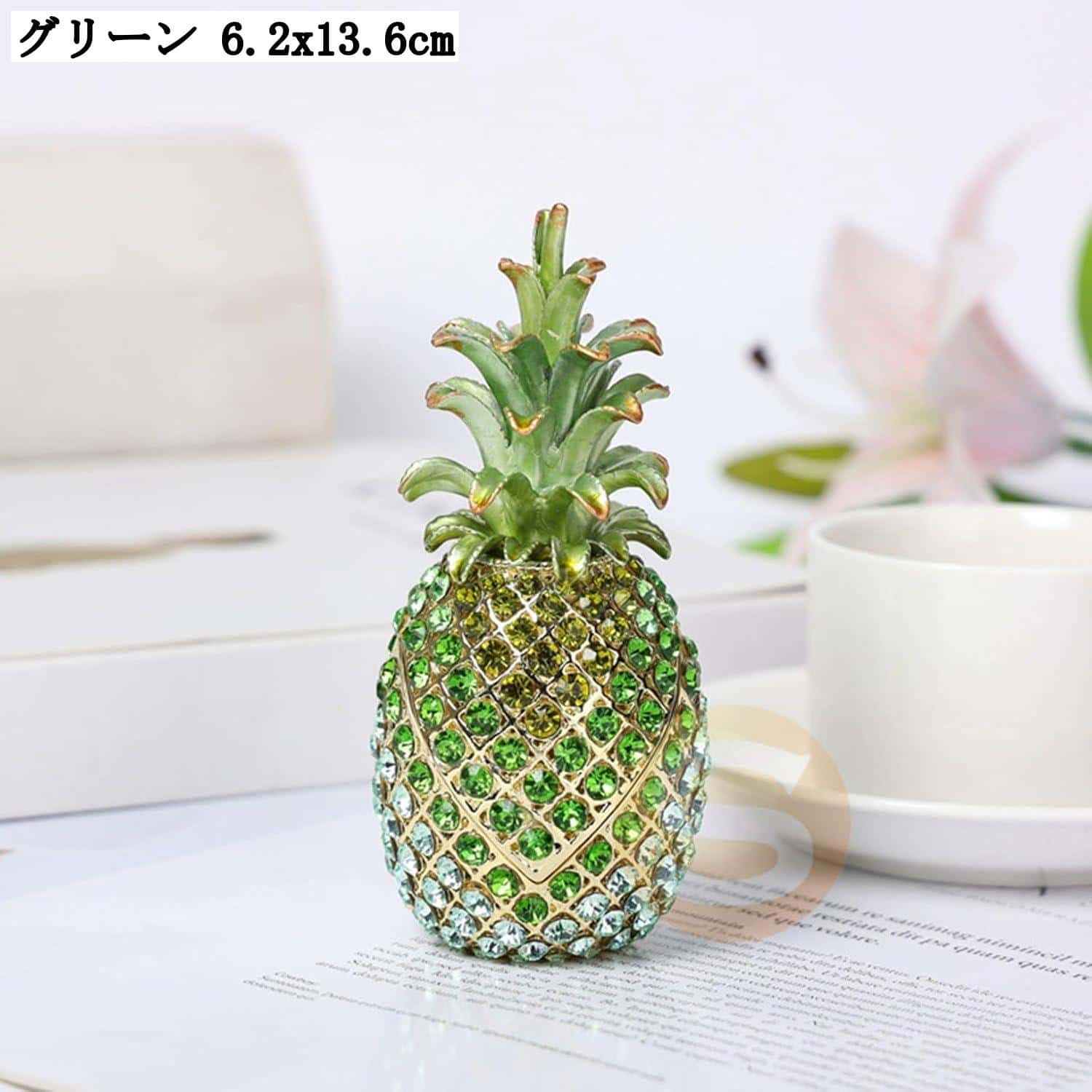 楽天市場】パイナップル彫刻クリスタルジュエリーボックス おしゃれな