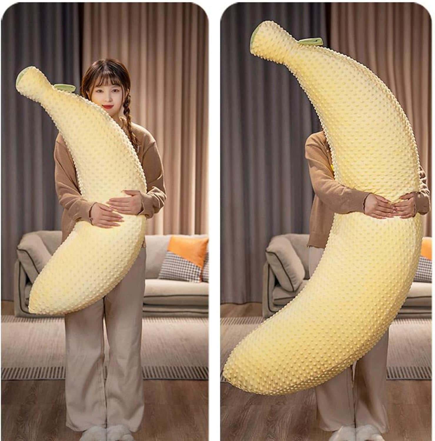 楽天市場】大きいバナナ抱き枕 ぬいぐるみ 添い寝枕 昼寝まくら