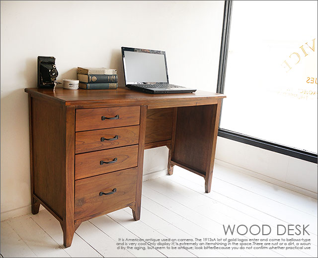 楽天市場】木製デスク/シャビーアンティークウッド木製レトロ/ミッド