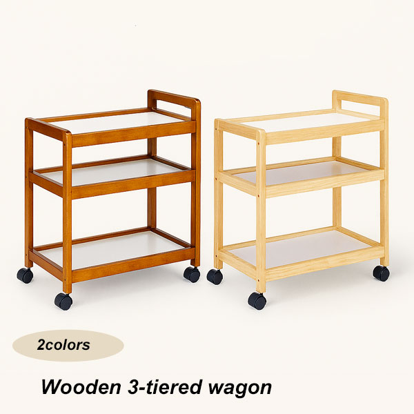 楽天市場】キッチンワゴン（キャスター（有/無）キャスター付き