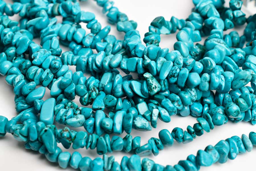 楽天市場】ターコイズ【さざれ連：約90cm 天然カラー】激安卸価格で