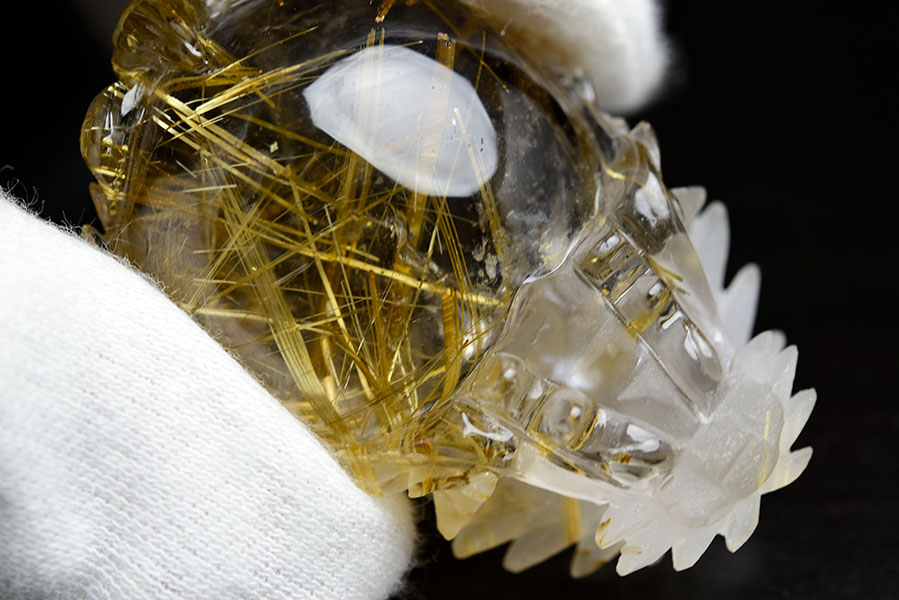 楽天市場】◇正財運◇ ゴールドルチル 龍亀 ロングイ彫刻 置物◇極上