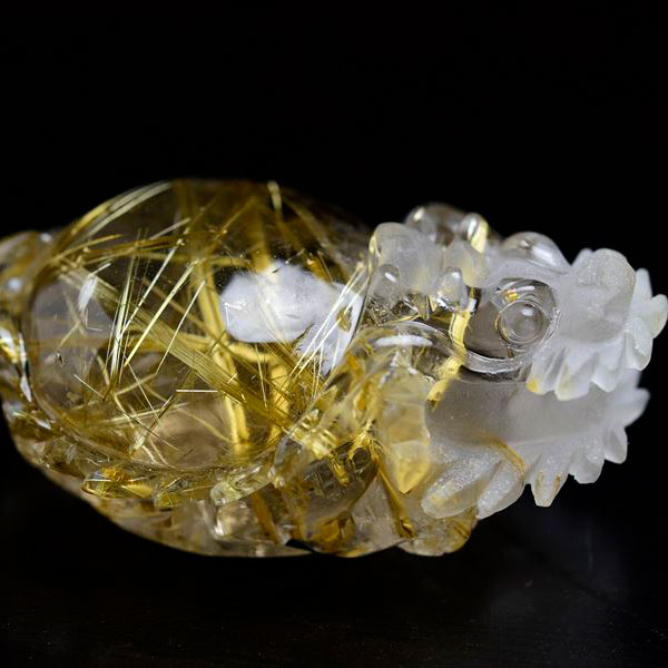 楽天市場】◇正財運◇ ゴールドルチル 龍亀 ロングイ彫刻 置物◇極上