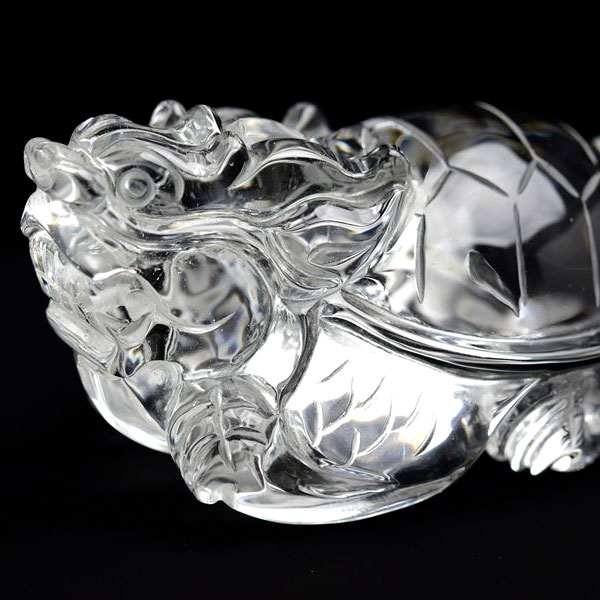 楽天市場】◇正財運◇ 天然 水晶 龍亀 ロングイ彫刻 置物◇最上級の